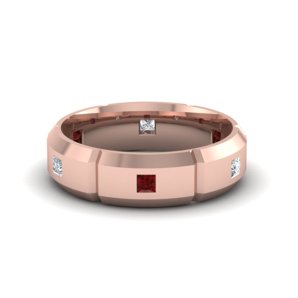 Men’s Princess-Cut Diamond Bezel Ring