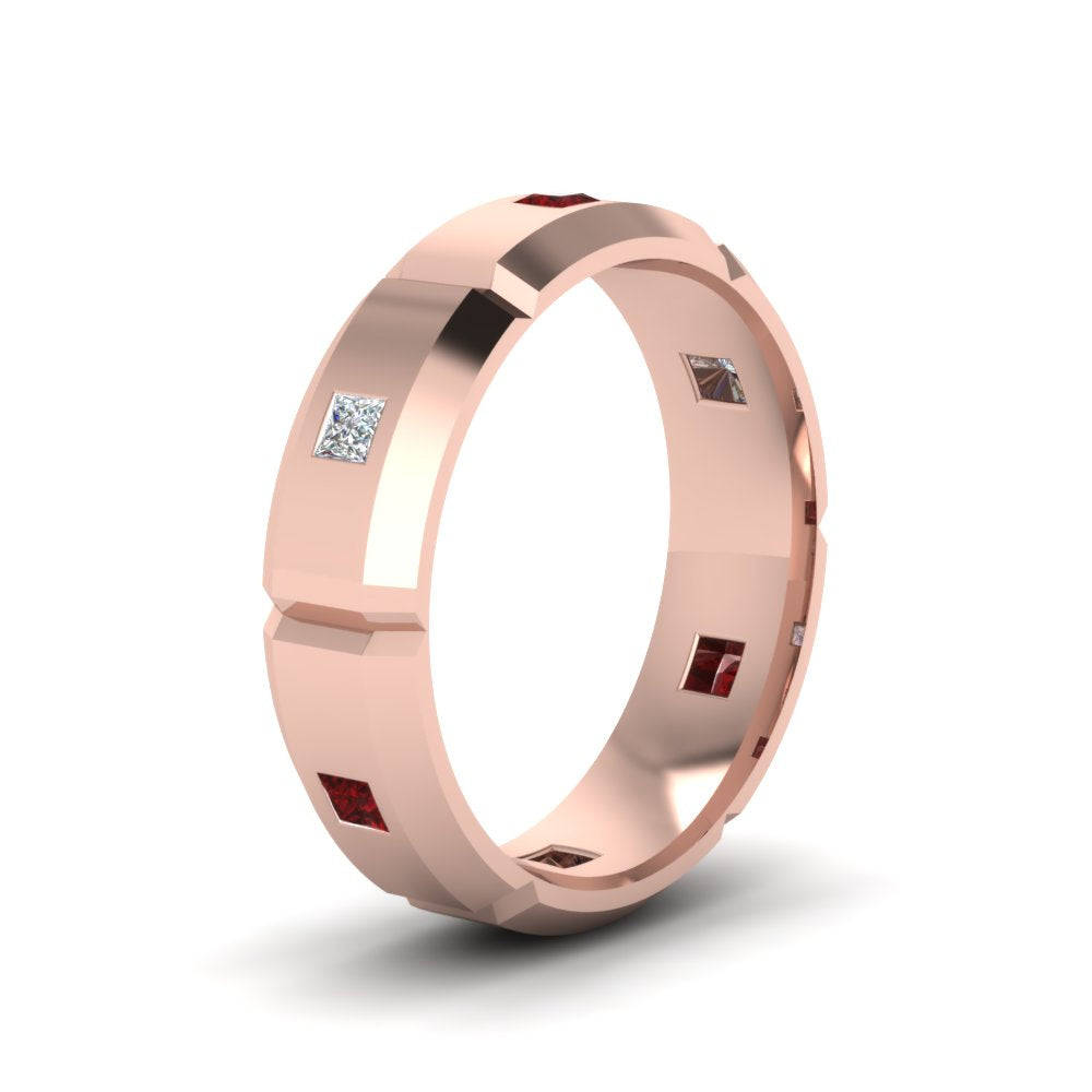 Men’s Princess-Cut Diamond Bezel Ring