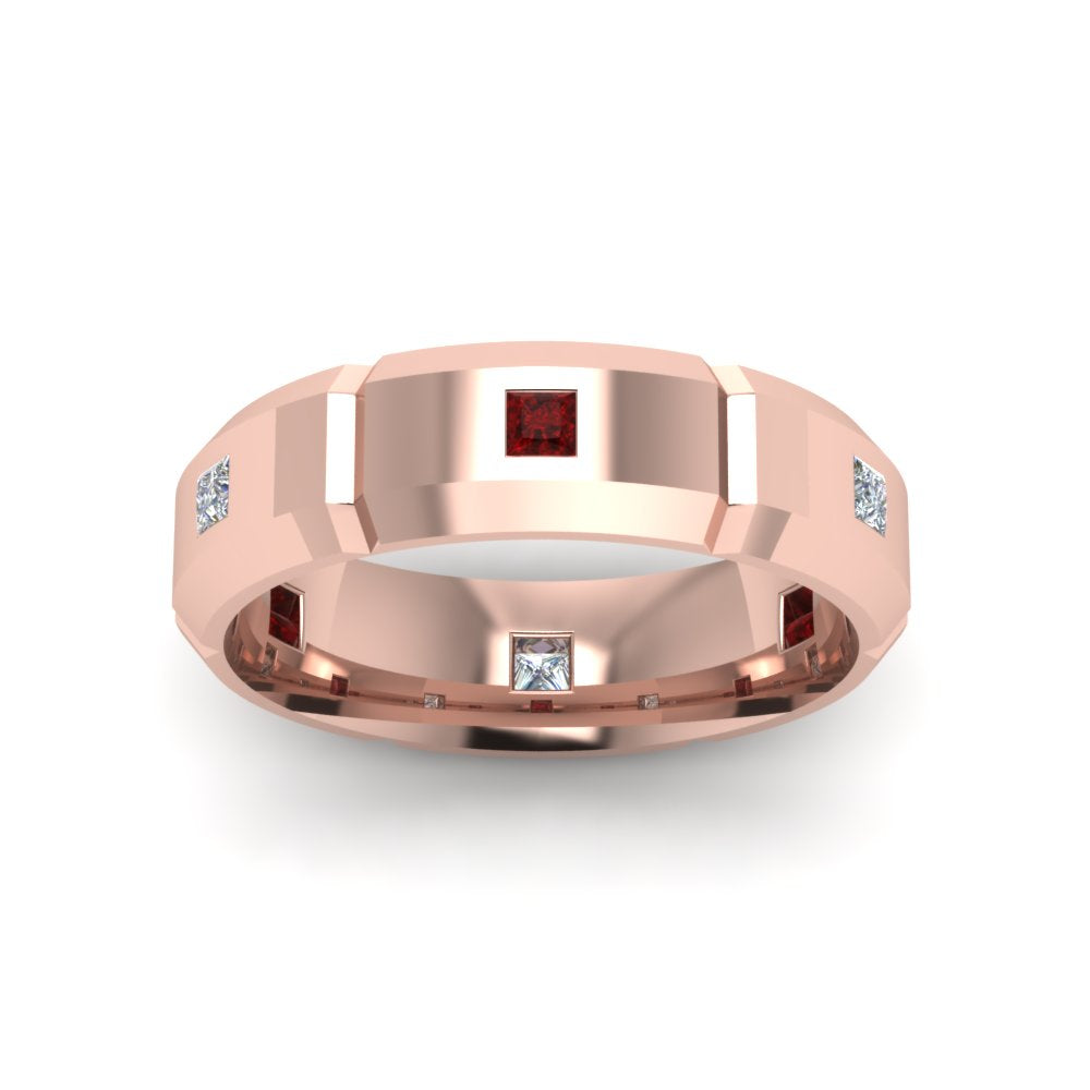 Men’s Princess-Cut Diamond Bezel Ring