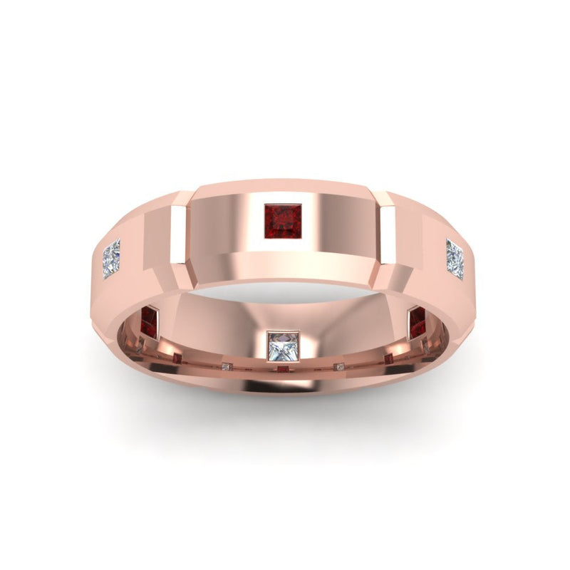 Men’s Princess-Cut Diamond Bezel Ring