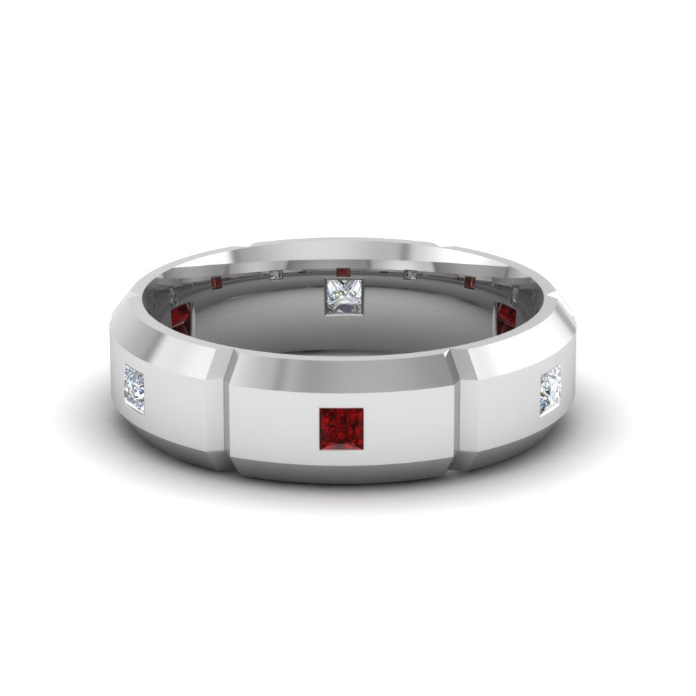 Men’s Princess-Cut Diamond Bezel Ring