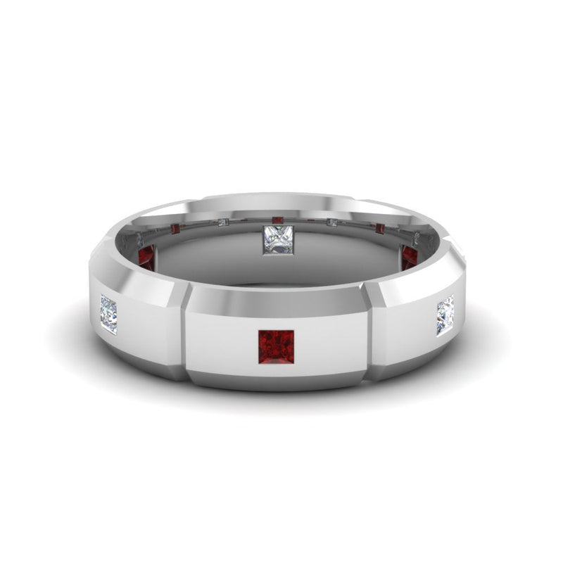 Men’s Princess-Cut Diamond Bezel Ring