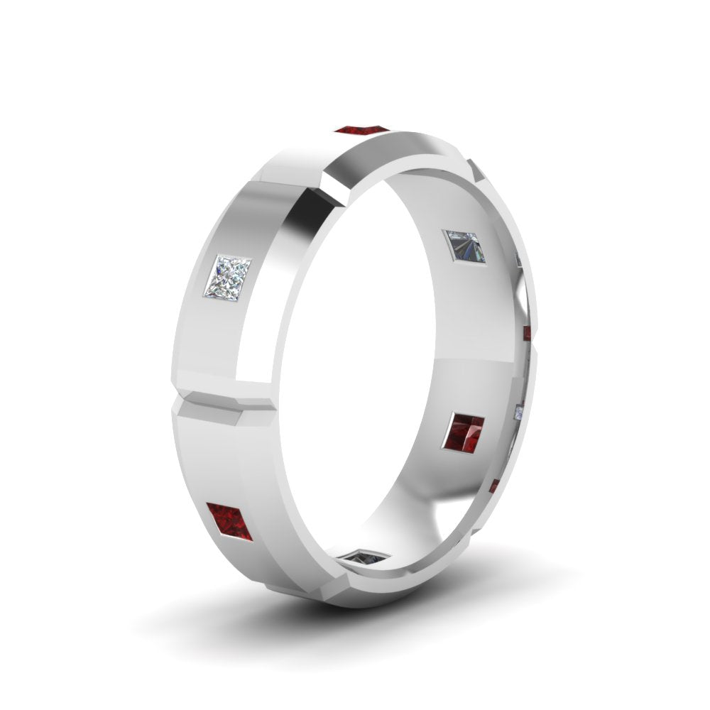 Men’s Princess-Cut Diamond Bezel Ring