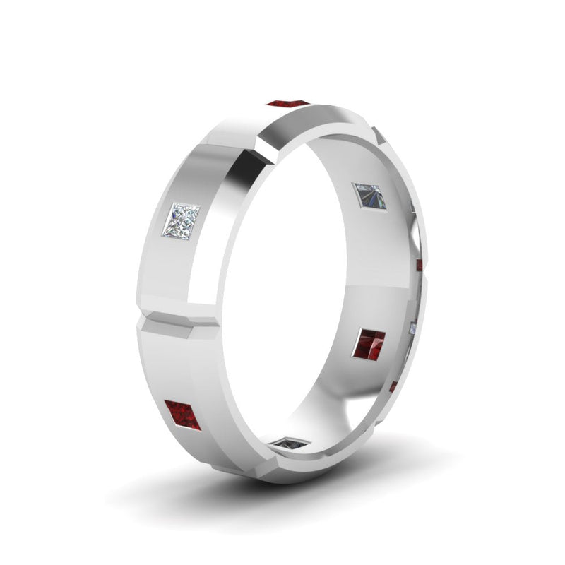 Men’s Princess-Cut Diamond Bezel Ring