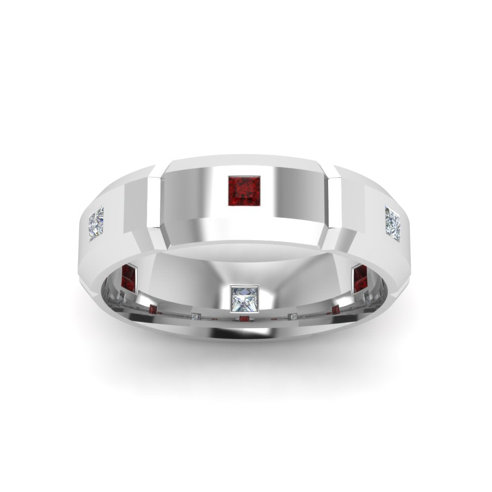Men’s Princess-Cut Diamond Bezel Ring