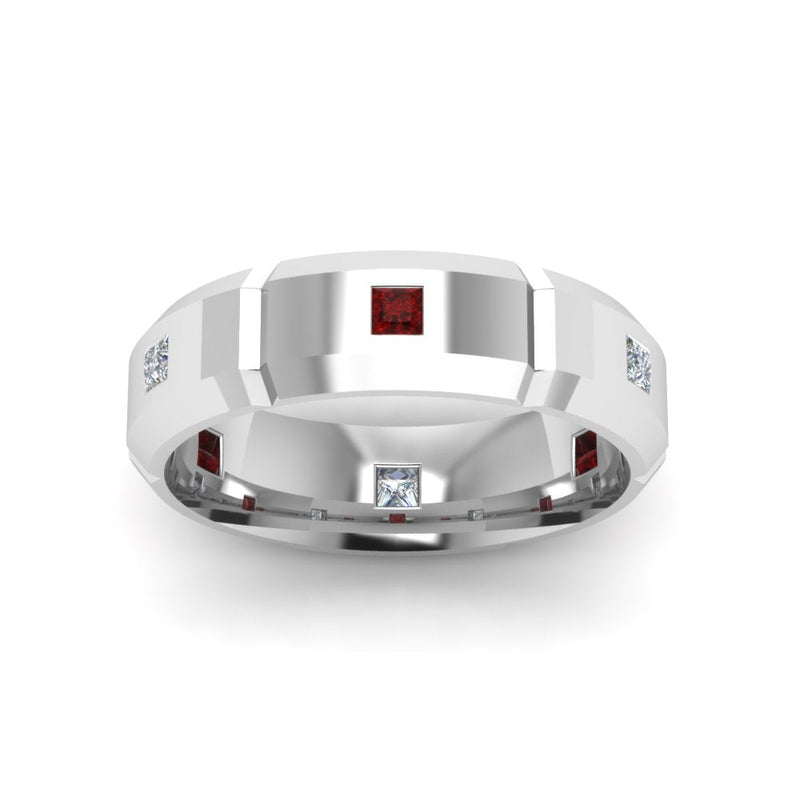 Men’s Princess-Cut Diamond Bezel Ring