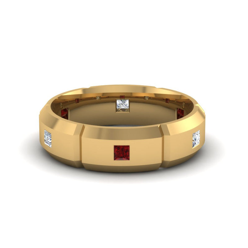 Men’s Princess-Cut Diamond Bezel Ring