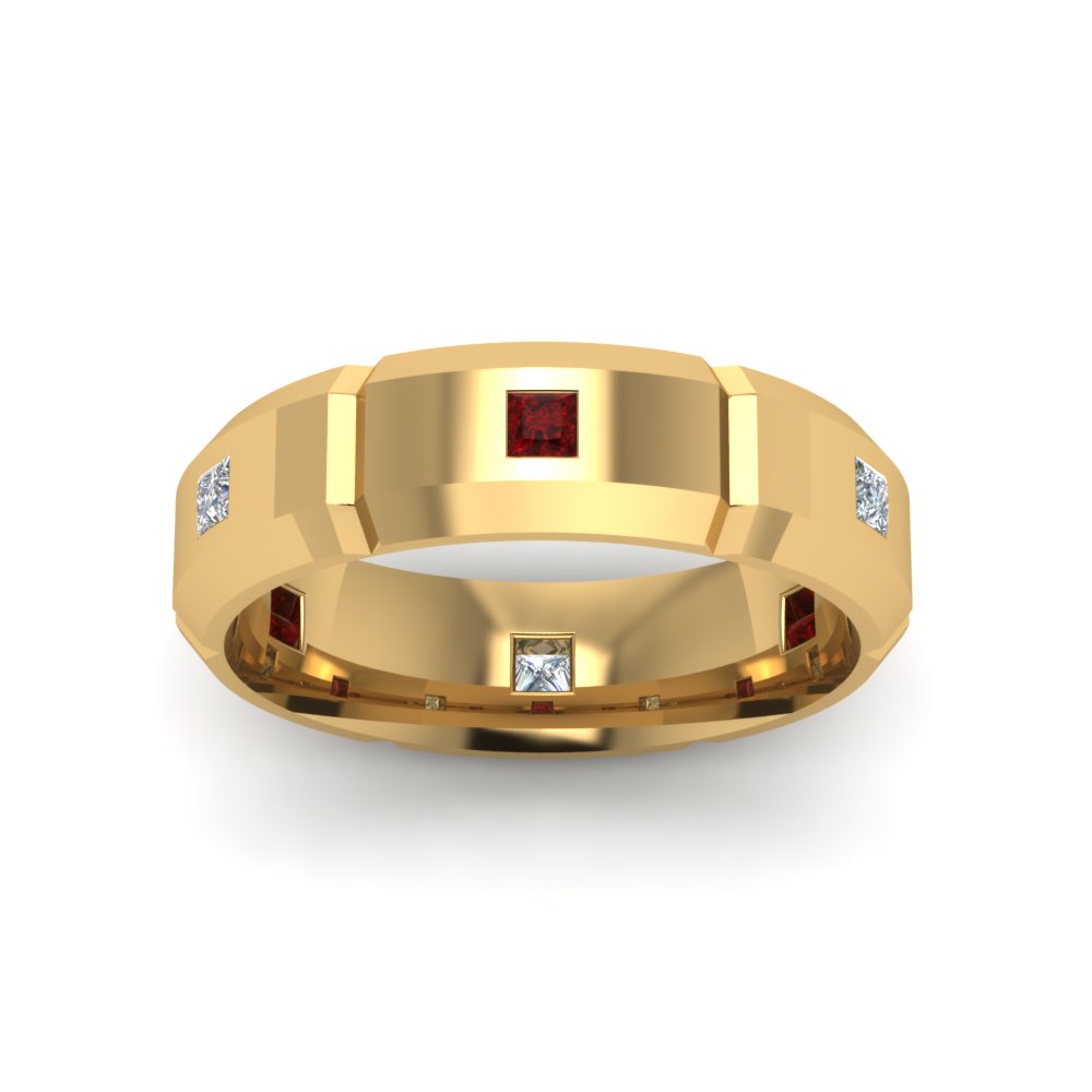 Men’s Princess-Cut Diamond Bezel Ring