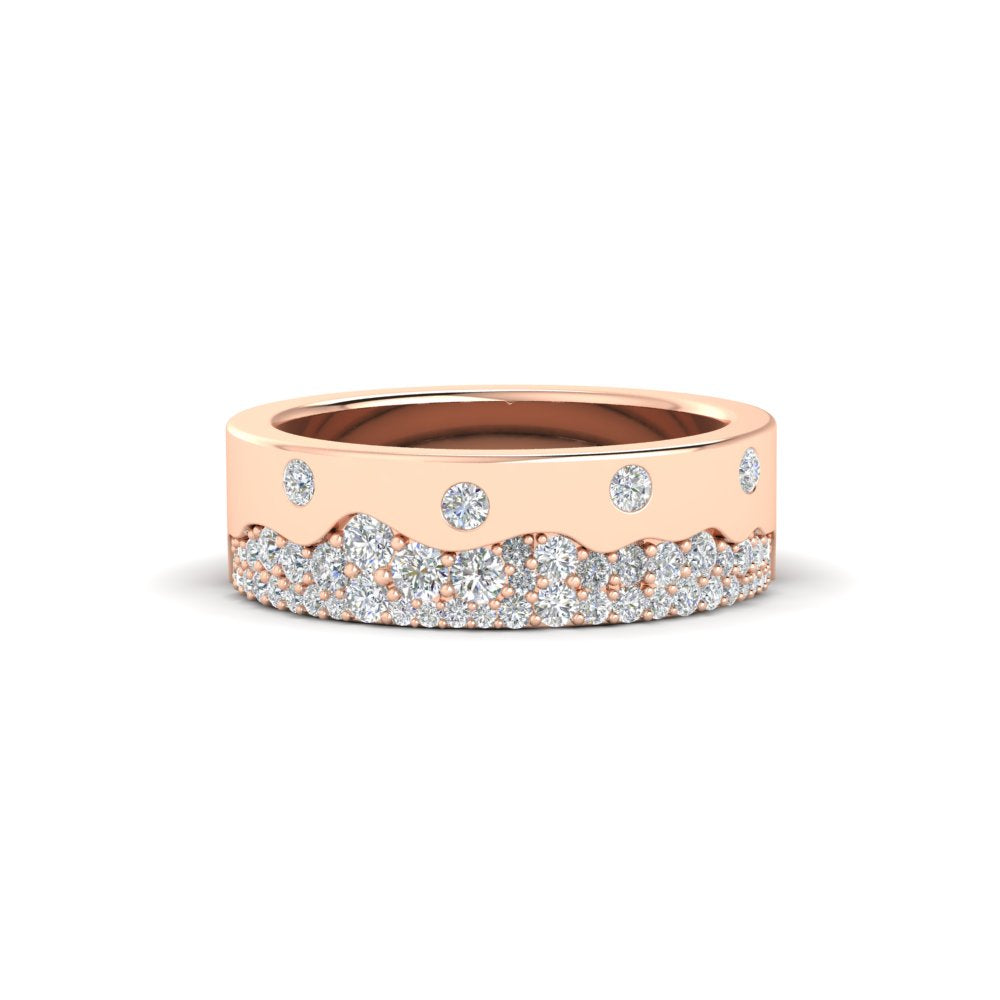 Mountain-Inspired Men’s Gemstone Wedding Band