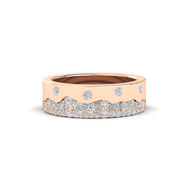 Mountain-Inspired Men’s Gemstone Wedding Band