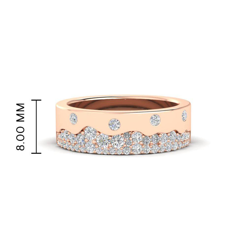 Mountain-Inspired Men’s Gemstone Wedding Band