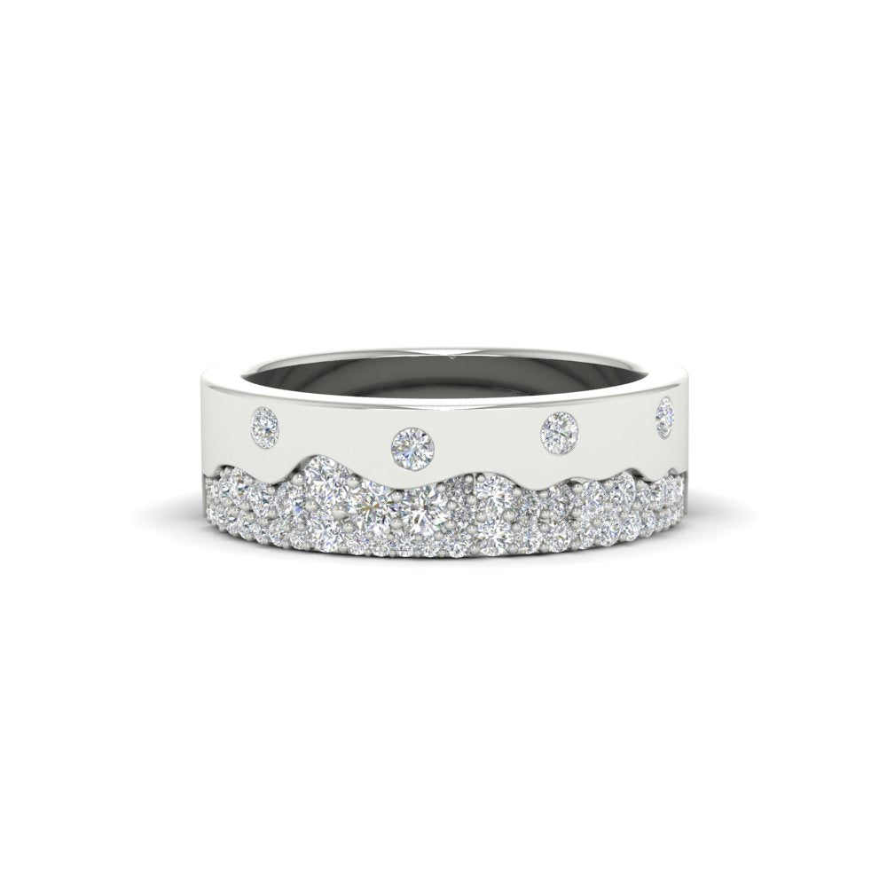 Mountain-Inspired Men’s Gemstone Wedding Band