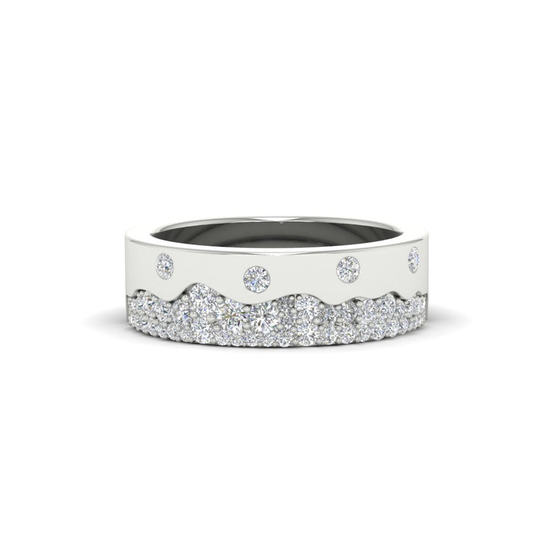 Mountain-Inspired Men’s Gemstone Wedding Band