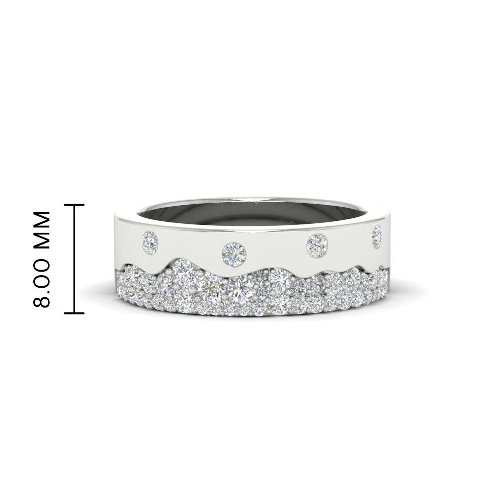 Mountain-Inspired Men’s Gemstone Wedding Band
