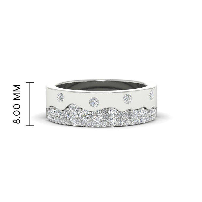Mountain-Inspired Men’s Gemstone Wedding Band