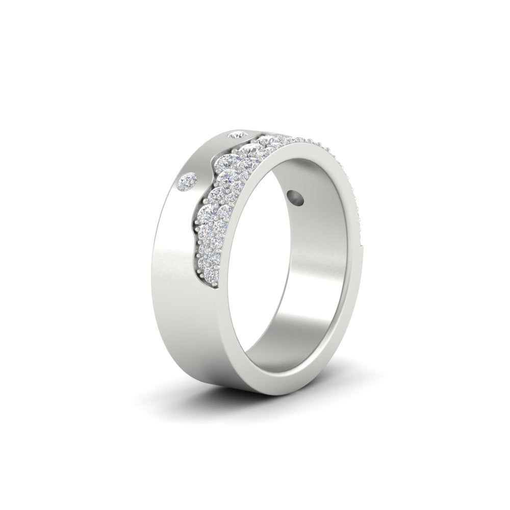 Mountain-Inspired Men’s Gemstone Wedding Band