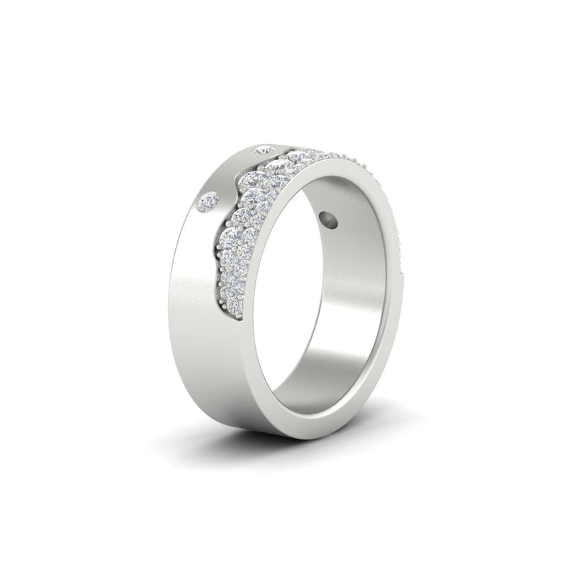 Mountain-Inspired Men’s Gemstone Wedding Band