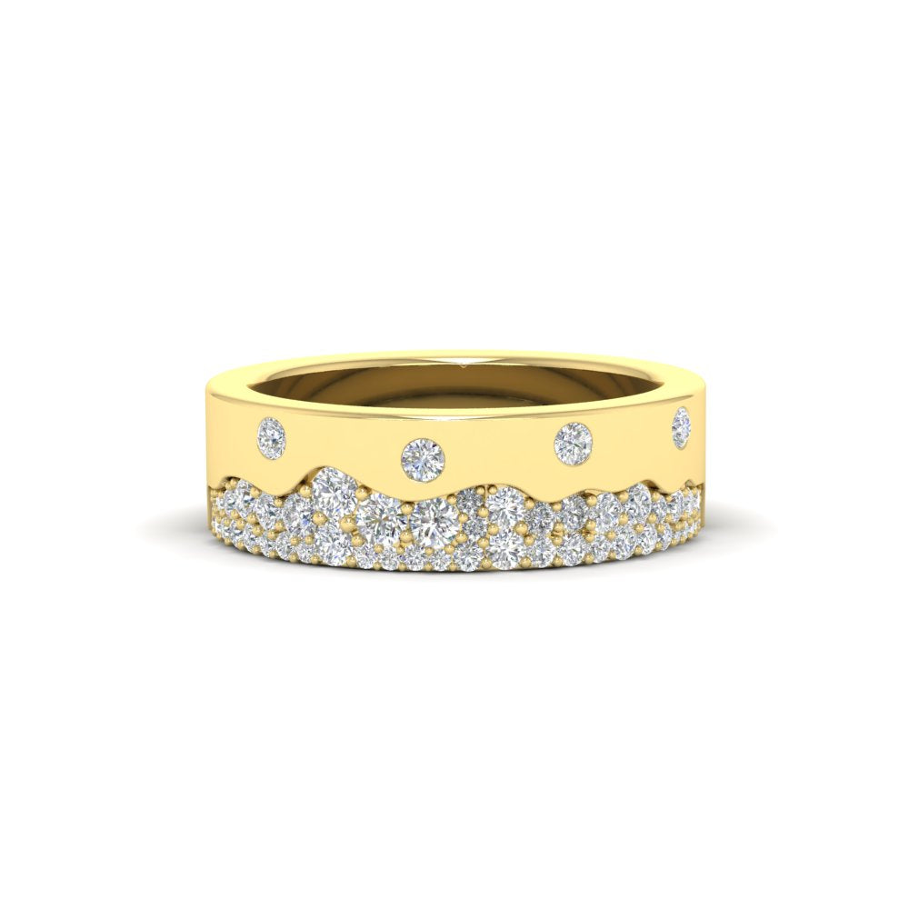 Mountain-Inspired Men’s Gemstone Wedding Band