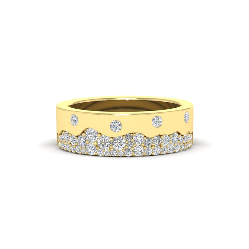 Mountain-Inspired Men’s Gemstone Wedding Band