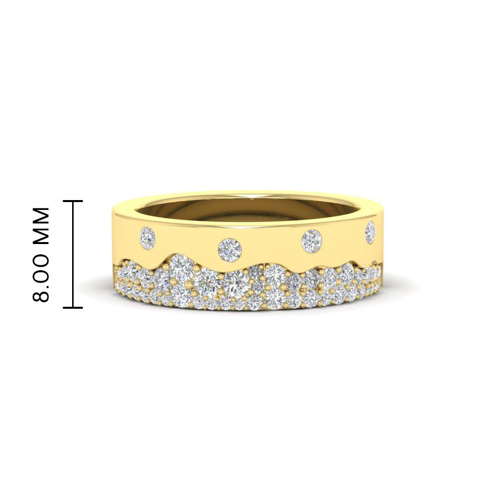 Mountain-Inspired Men’s Gemstone Wedding Band