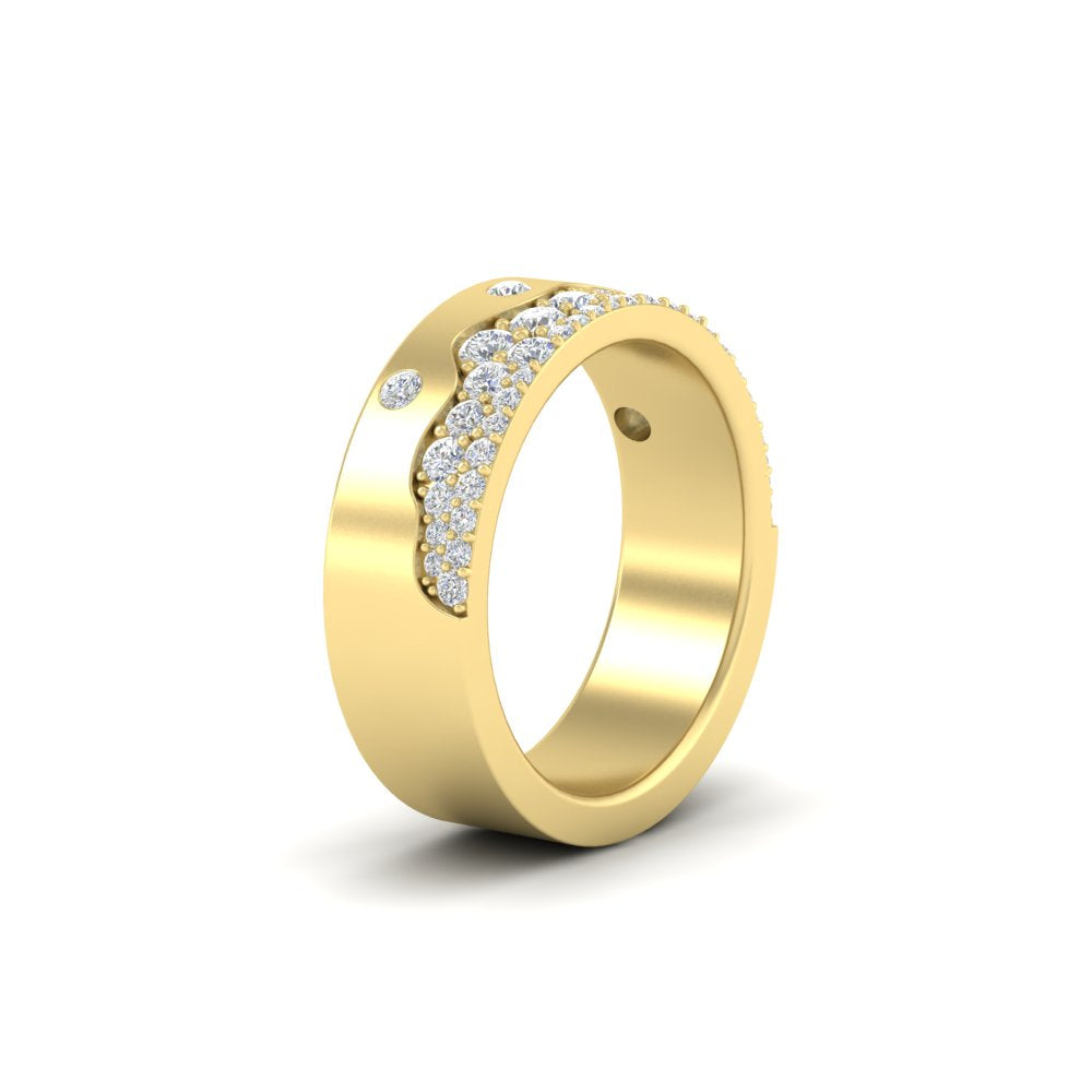 Mountain-Inspired Men’s Gemstone Wedding Band