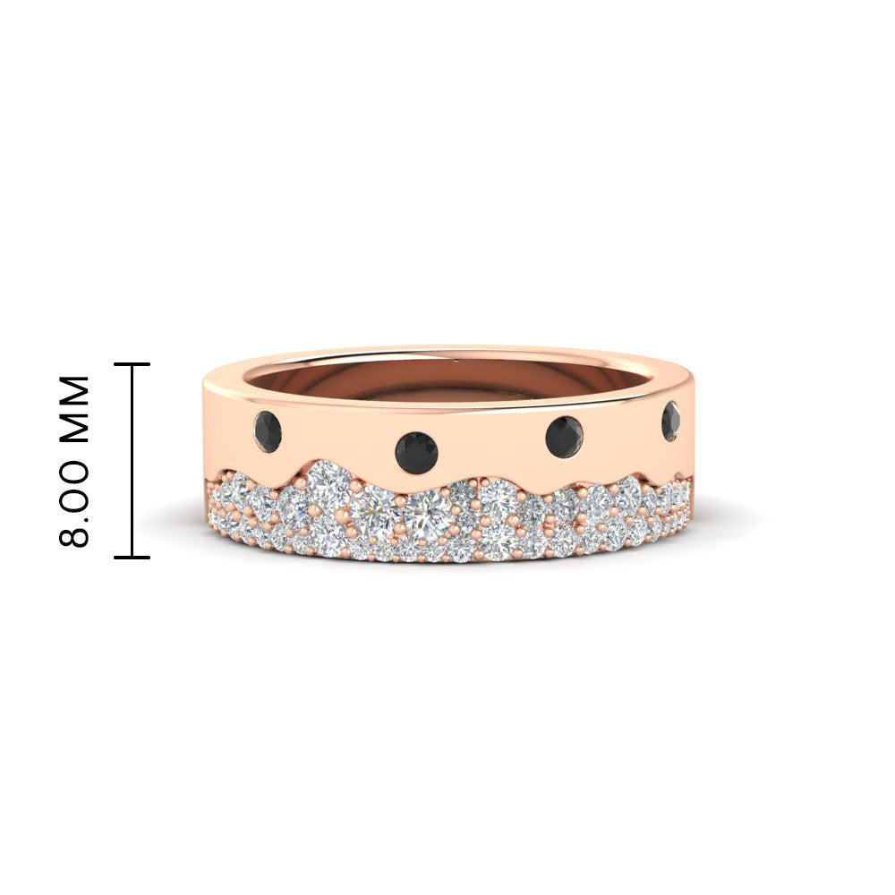 Mountain-Inspired Men’s Gemstone Wedding Band