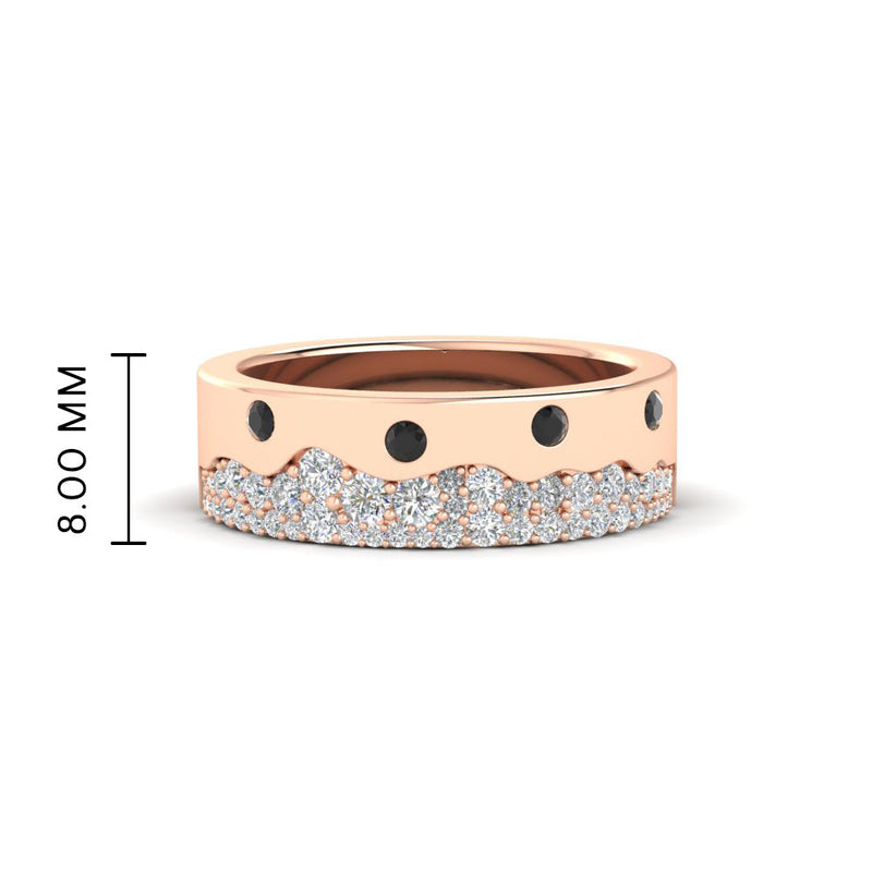 Mountain-Inspired Men’s Gemstone Wedding Band