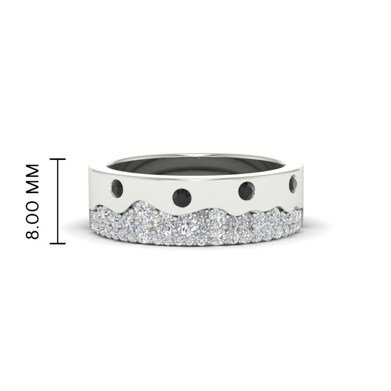 Mountain-Inspired Men’s Gemstone Wedding Band