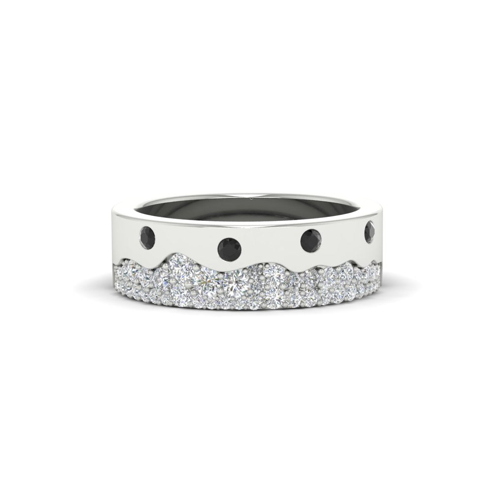 Mountain-Inspired Men’s Gemstone Wedding Band