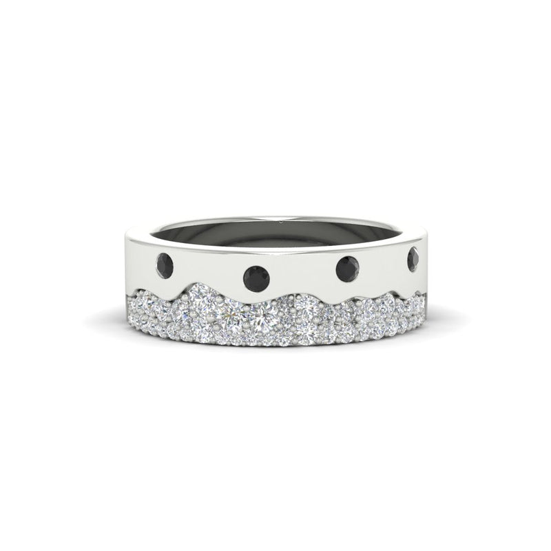Mountain-Inspired Men’s Gemstone Wedding Band