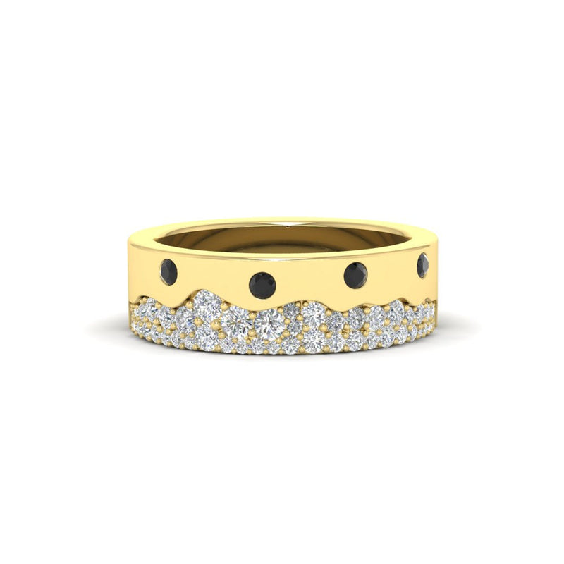 Mountain-Inspired Men’s Gemstone Wedding Band