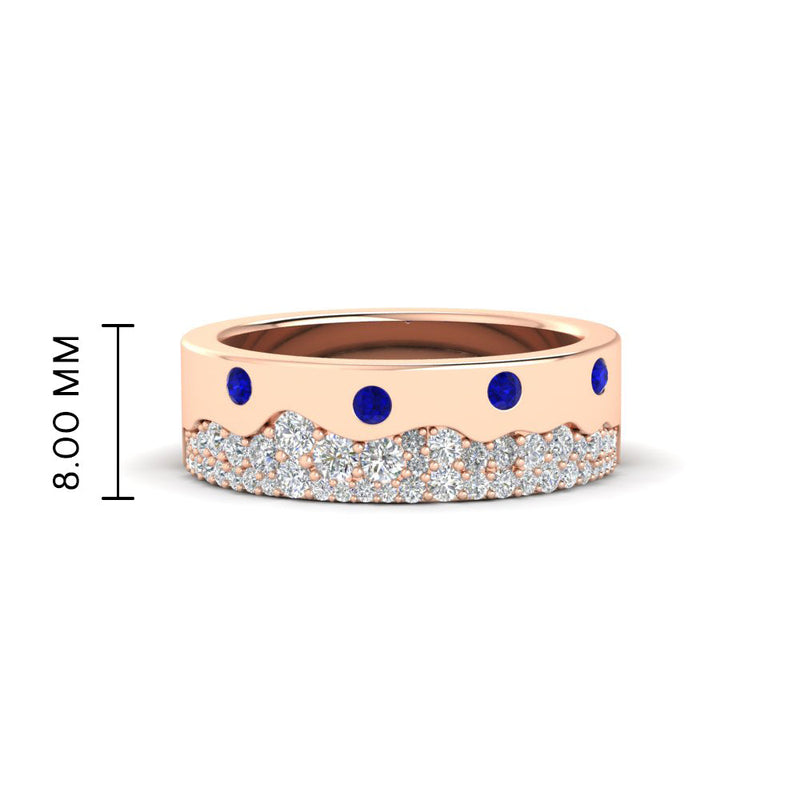 Mountain-Inspired Men’s Gemstone Wedding Band
