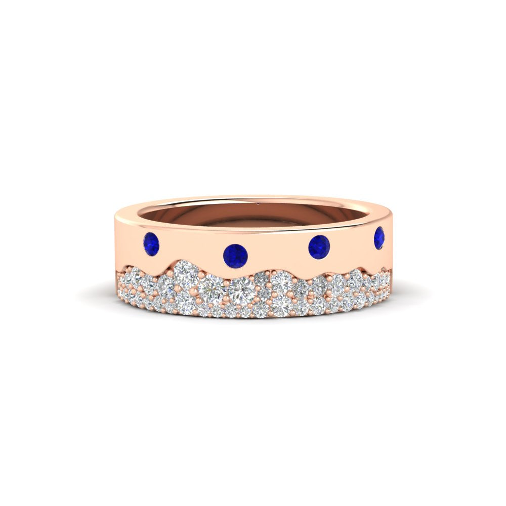 Mountain-Inspired Men’s Gemstone Wedding Band