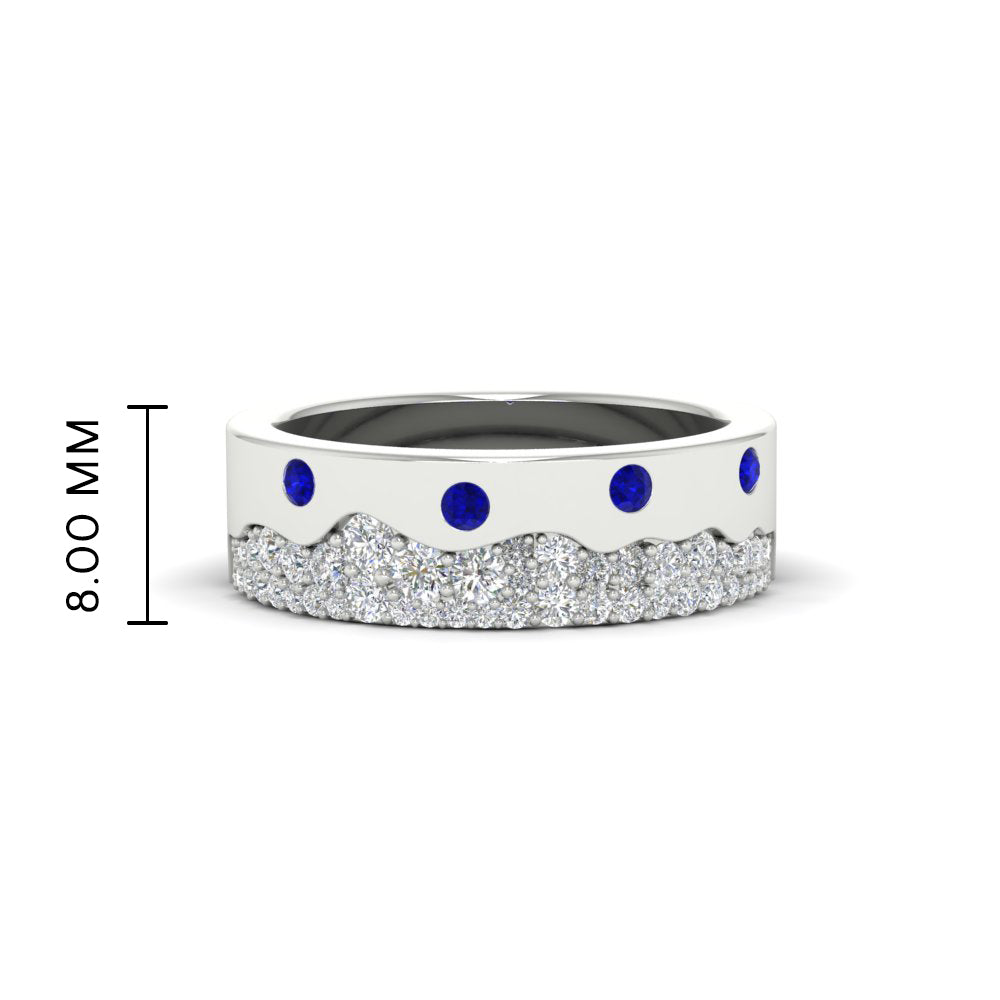 Mountain-Inspired Men’s Gemstone Wedding Band