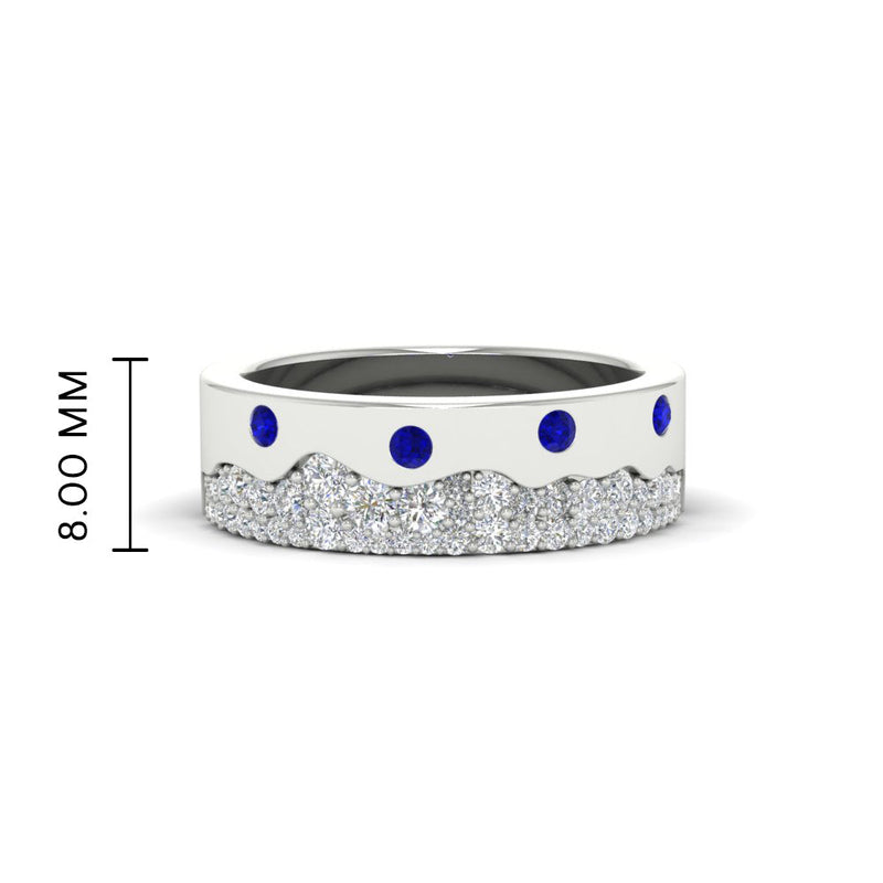 Mountain-Inspired Men’s Gemstone Wedding Band