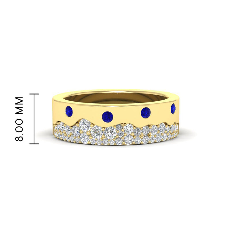 Mountain-Inspired Men’s Gemstone Wedding Band