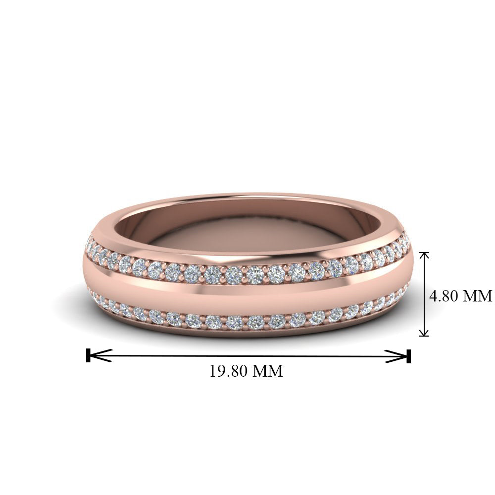 Men’s Matte Beveled Edge Diamond Eternity Band