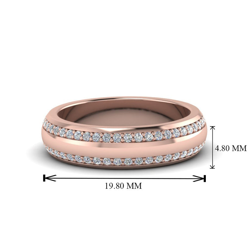 Men’s Matte Beveled Edge Diamond Eternity Band