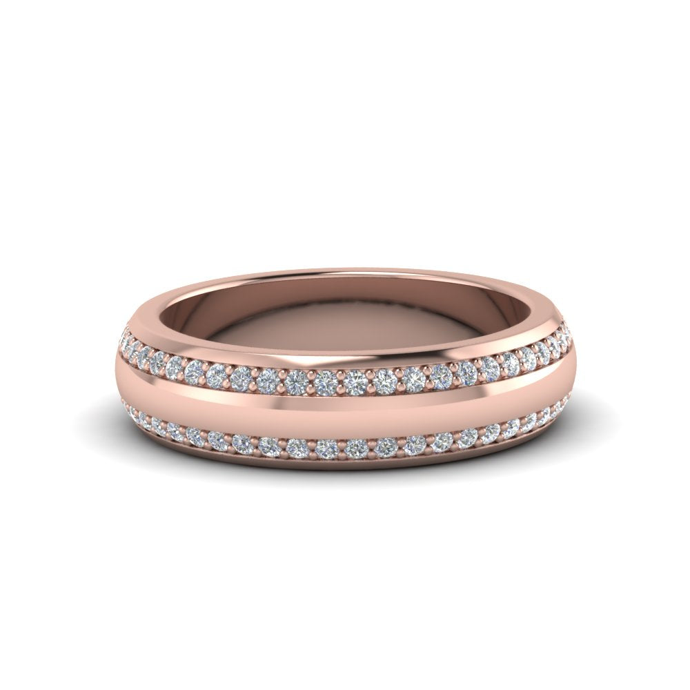 Men’s Matte Beveled Edge Diamond Eternity Band