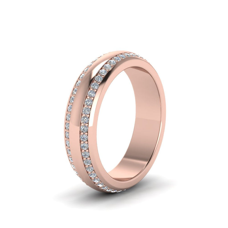 Men’s Matte Beveled Edge Diamond Eternity Band