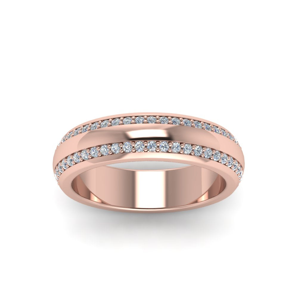 Men’s Matte Beveled Edge Diamond Eternity Band