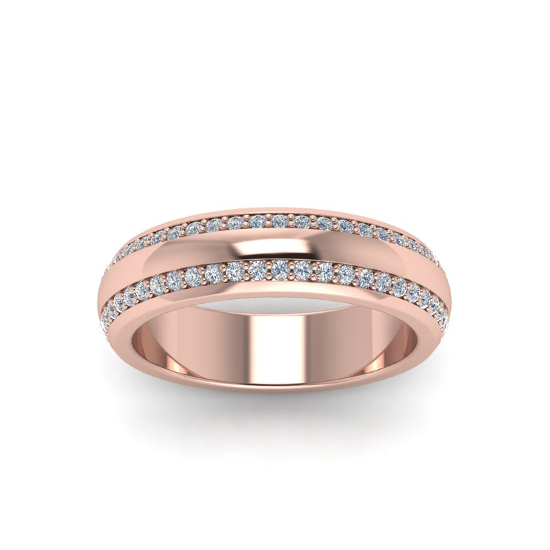 Men’s Matte Beveled Edge Diamond Eternity Band