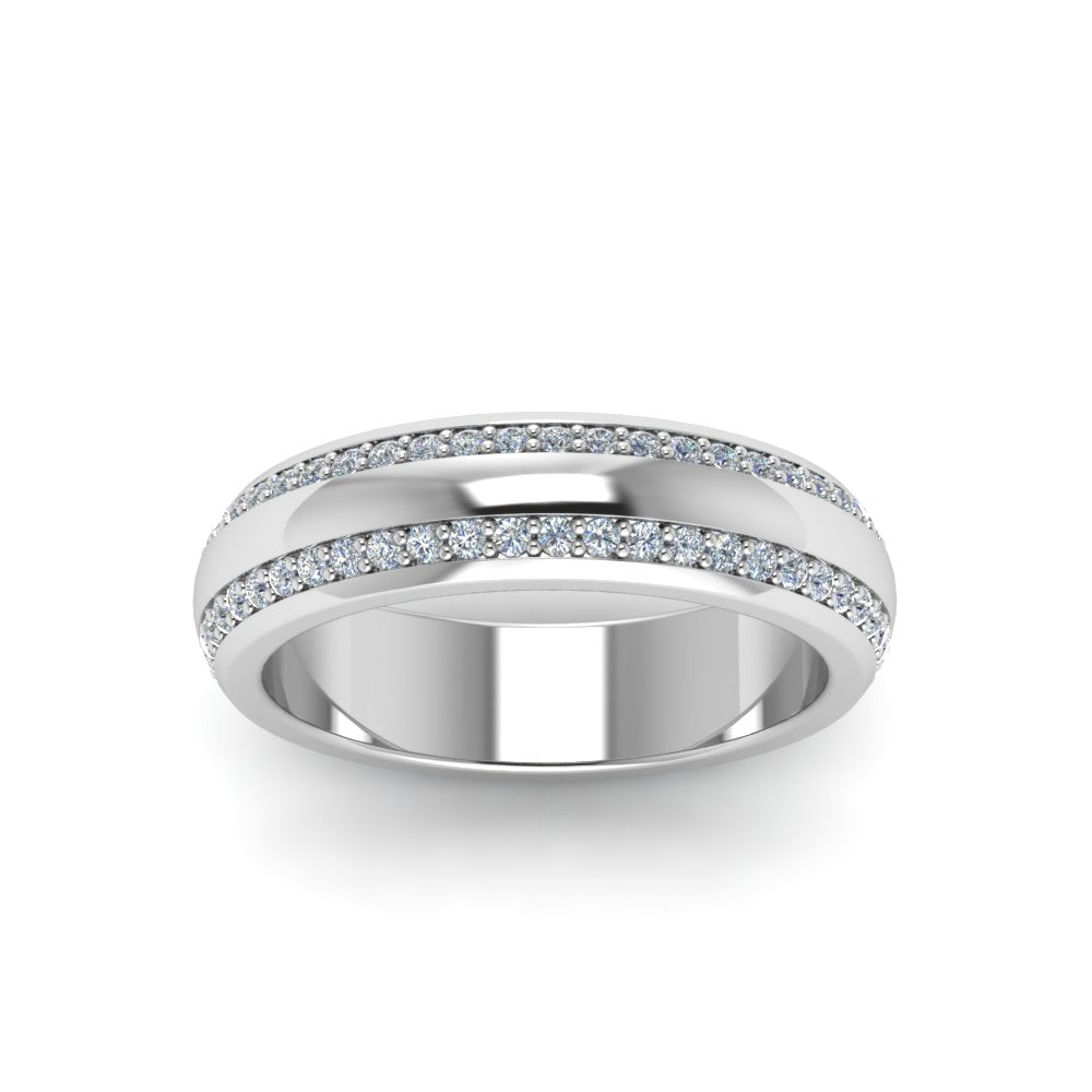 Men’s Matte Beveled Edge Diamond Eternity Band