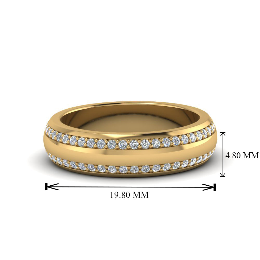 Men’s Matte Beveled Edge Diamond Eternity Band