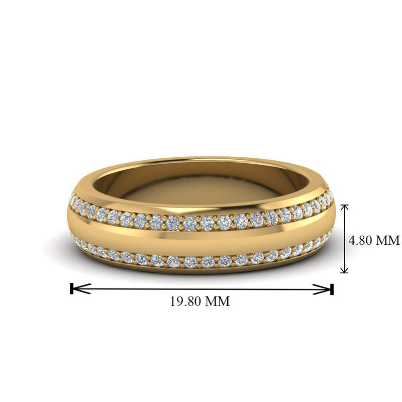 Men’s Matte Beveled Edge Diamond Eternity Band