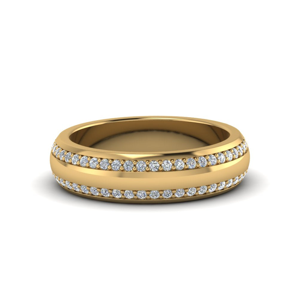 Men’s Matte Beveled Edge Diamond Eternity Band