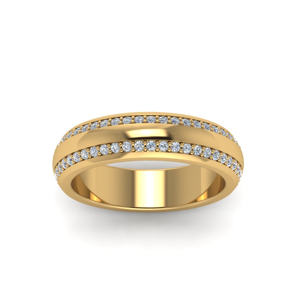 Men’s Matte Beveled Edge Diamond Eternity Band