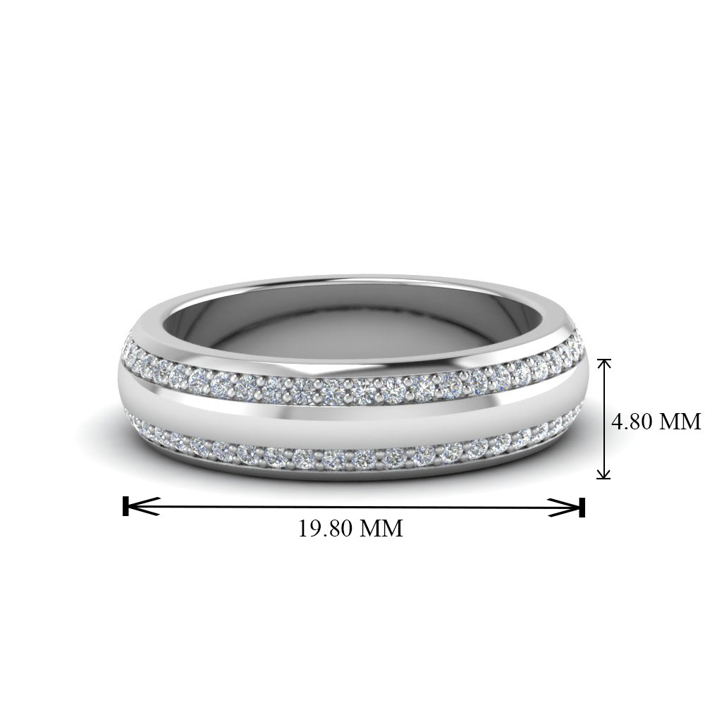 Men’s Matte Beveled Edge Diamond Eternity Band