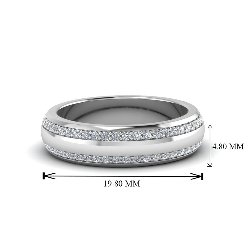 Men’s Matte Beveled Edge Diamond Eternity Band