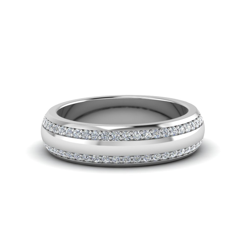 Men’s Matte Beveled Edge Diamond Eternity Band